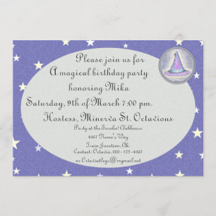 Hexerei Wizard Pagan Hat Magic Einladung