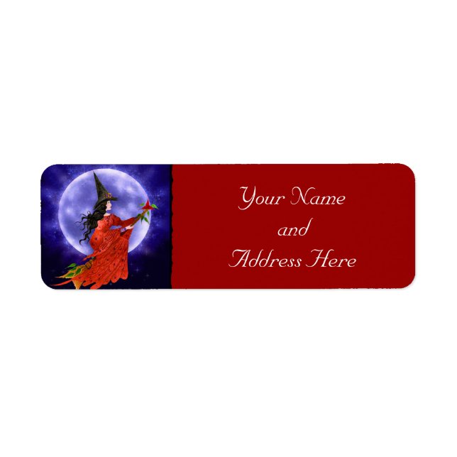 Hexs Moon Fantasy Art Return Address Label (Vorne)