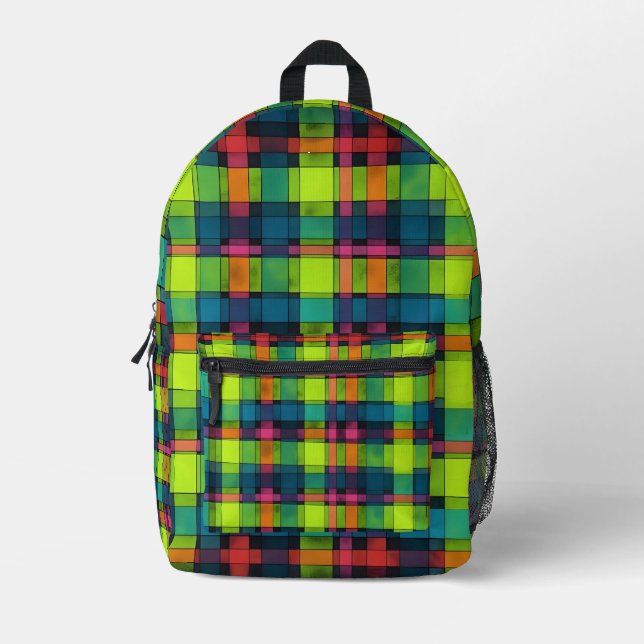 "HexWeave" Bedruckter Rucksack (Vorderseite)