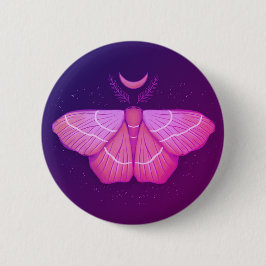 Hexy Moth Butterfly Lila Magical Insect Button