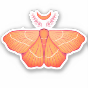 Hexy Moth Lila Magical Insecke Cotattcore Aufkleber