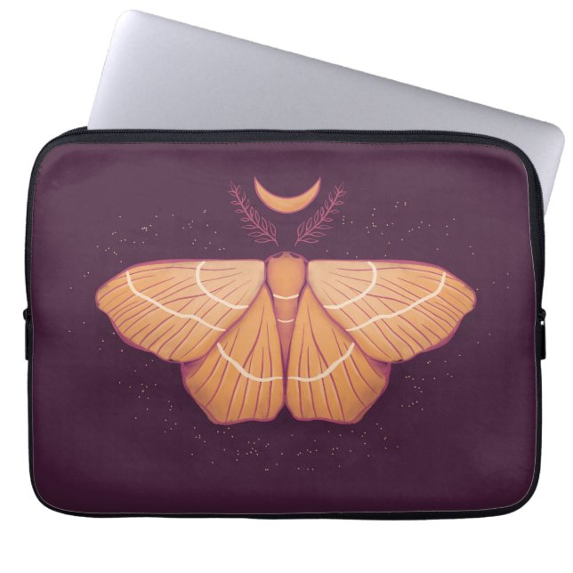 Hexy Moth Lila Magical Insect Laptopschutzhülle (Vorderseite)