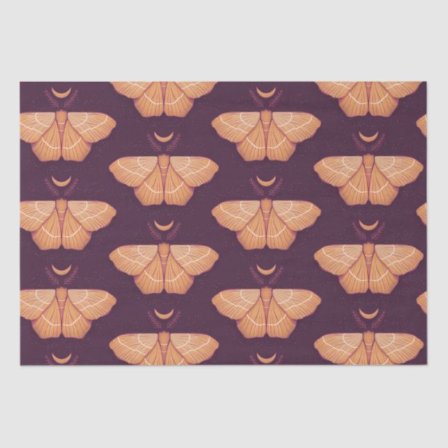 Hexy Moth Lila Magical Insect Seidenpapier (Vorderseite)