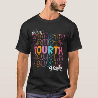 Hey, 4. Klasse zurück zur Schule Lehrer St. T-Shirt