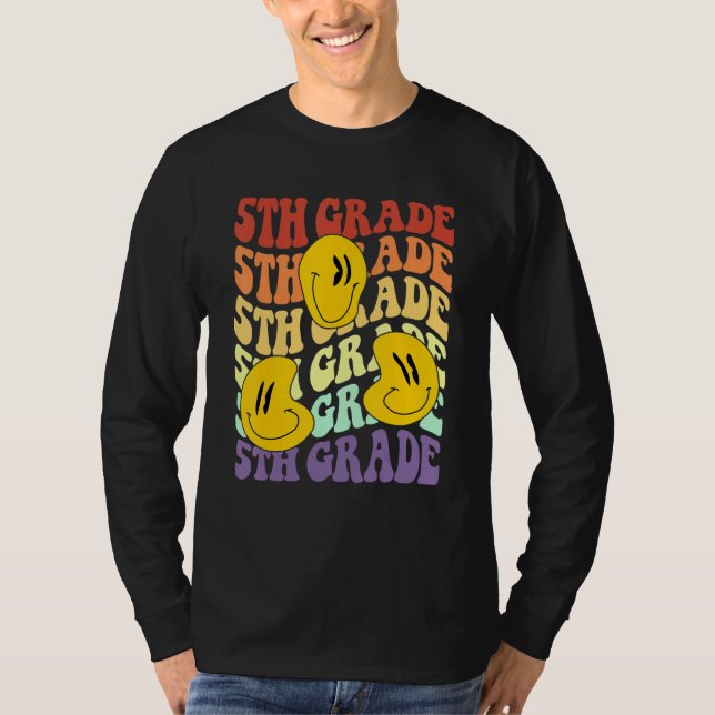Hey 5th Fifth Grade Teacher Back To School Retro S T-Shirt (Vorderseite)