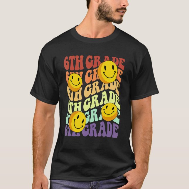 hey 6th sixth grade teacher Back To School Retro s T-Shirt (Vorderseite)