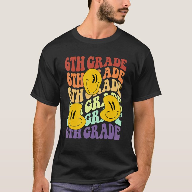 hey 6th sixth grade teacher Back To School Retro s T-Shirt (Vorderseite)
