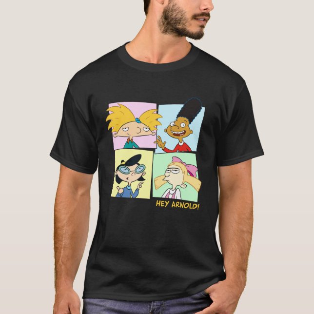Hey Arnold Main Characters Boxed Up Portraits T-Shirt (Vorderseite)