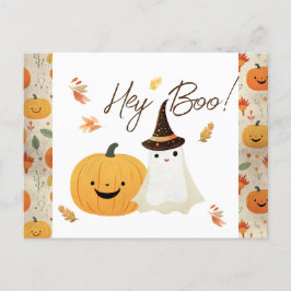 Hey Baby Boo Fall Baby Dusche Postkarte