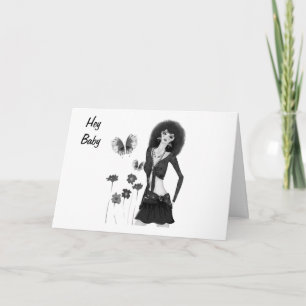 HEY BABY HERZLICHEN 1. JUBILÄUM KARTE