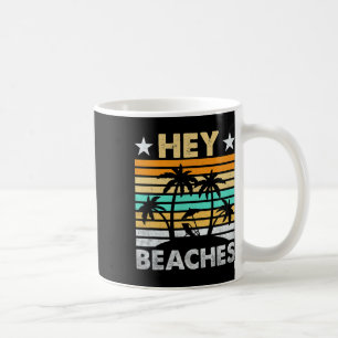 Hey Beaches Hola Retro Sunset Funny Beach Urlaub Kaffeetasse