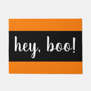 Hey, Boo Black und Orange Halloween Doormat Fußmatte
