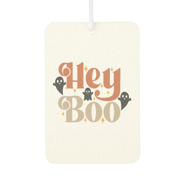 Hey Boo Boho Halloween Hey Boo Geist Autolufterfrischer (Vorderseite)
