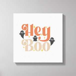 Hey Boo Boho Halloween Hey Boo Geist Leinwanddruck