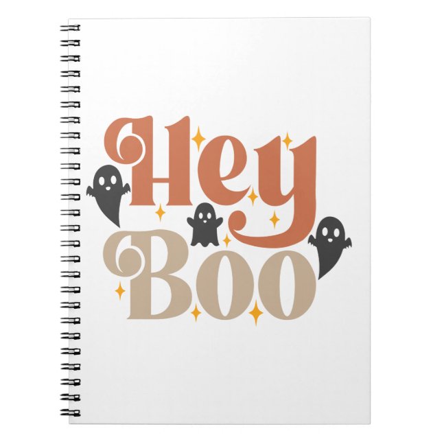 Hey Boo Boho Halloween Hey Boo Geist Notizblock (Vorderseite)