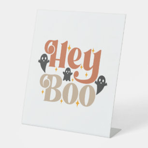Hey Boo Boho Halloween Hey Boo Geist Sockelschild