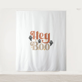 Hey Boo Boho Halloween Hey Boo Ghost Wandteppich
