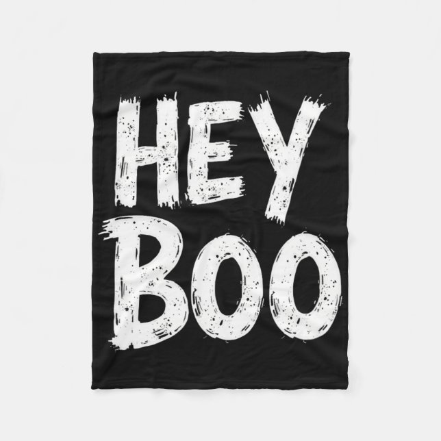 Hey Boo Funny Halloween Ghost Fleecedecke (Vorderseite)