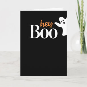 Hey Boo Funny Halloween Holiday Karte