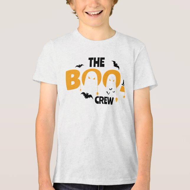 hey boo Funny Individuelle Name Family Orange Spoo Tri-Blend Shirt (Vorderseite)