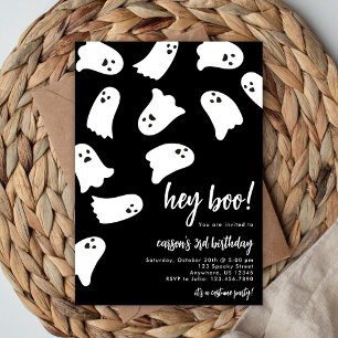 Hey Boo Geister-Geburtstagseinladung Einladung