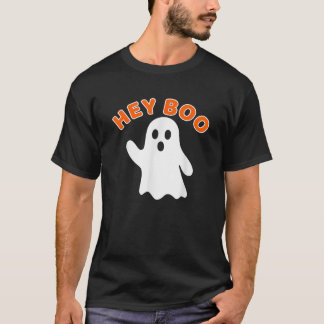 Hey Boo Ghost Funny Herbst Halloween Grafik T-Shirt