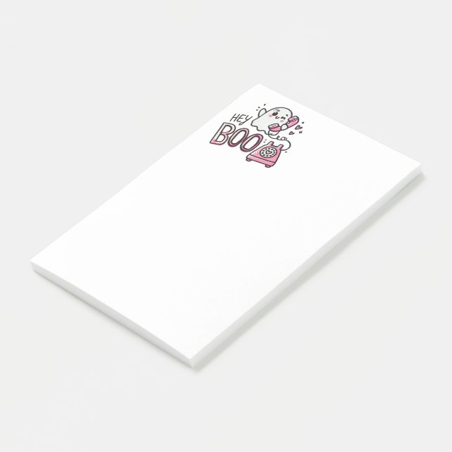Hey Boo - Ghosted mit Liebe Post-it Klebezettel (angewinkelt)