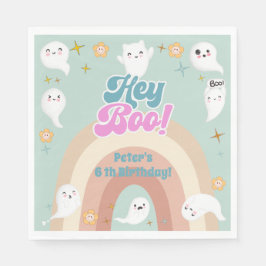 Hey Boo goovy halloween Retro-Kindergeburtstag Serviette