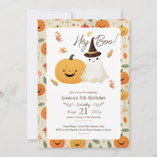 Hey Boo Halloween 5. Geburtstagseinladung Einladung