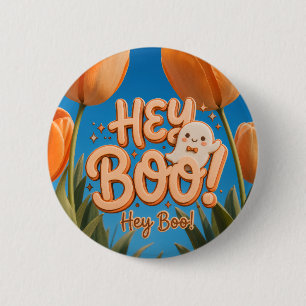 Hey Boo! Halloween Button