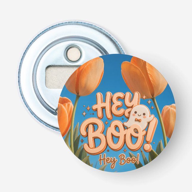Hey Boo! Halloween Flaschenöffner (Vorderseite)
