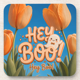 Hey Boo! Halloween Getränkeuntersetzer
