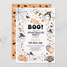 Hey Boo! Halloween Ghost Spooktacular Birthday Inv