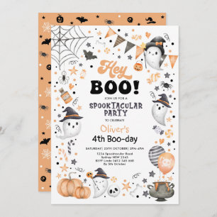 Hey Boo! Halloween Ghost Spooktacular Birthday Inv Einladung