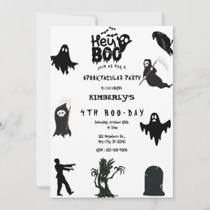 Hey Boo! Halloween Ghost Spooktacular Birthday Inv Einladung