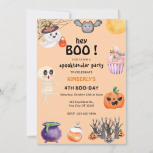 Hey Boo! Halloween Ghost Spooktacular Geburtstag Einladung