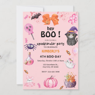 Hey Boo! Halloween Ghost Spooktacular Geburtstag Einladung