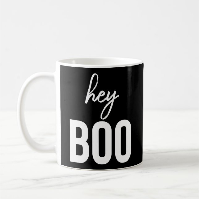 Hey Boo Liebe Ghost Pun Boo Halloween Kaffeetasse (Links)