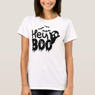 Hey Boo Lustiger Halloween T-Shirt