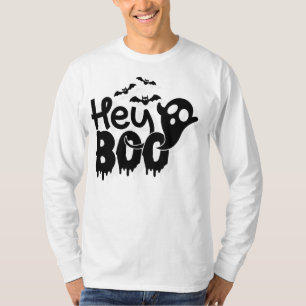 Hey Boo Lustiges Halloween T-Shirt