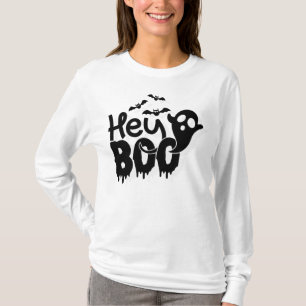 Hey Boo Lustiges Halloween T-Shirt