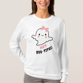 Hey, Boo-schön! Niedliches Gespenst mit rosafarben T-Shirt