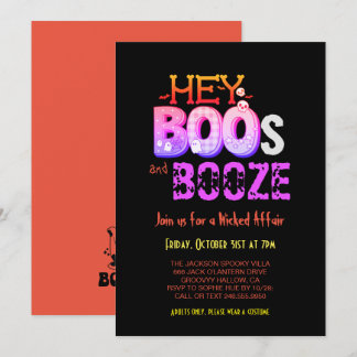 Hey Boo Spooky Halloween Einladung