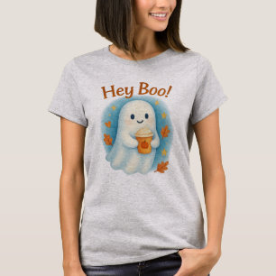 Hey Boo! Süßer Geist mit Kürbis-Latte T-Shirt