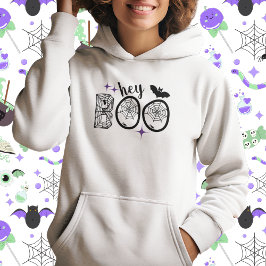 Hey & Bye Boo Halloween Bat und Web Hoodie
