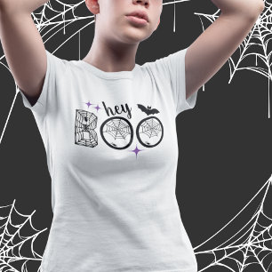 Hey & Bye Boo Halloween Bat und Web Tri-Blend Shirt