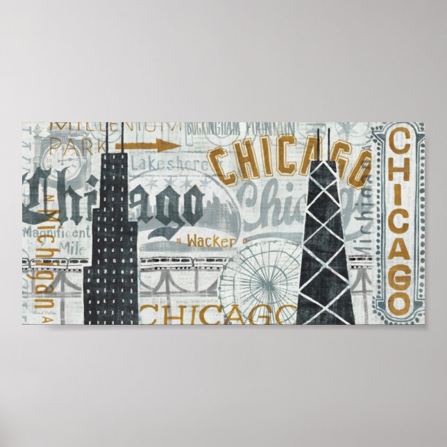 Hey Chicago Vintag Poster (Vorne)