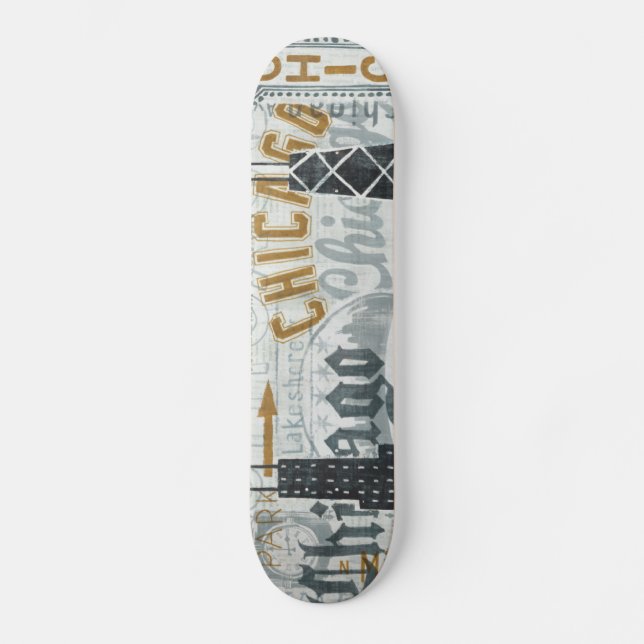 Hey Chicago Vintage Skateboard (Vorderseite)