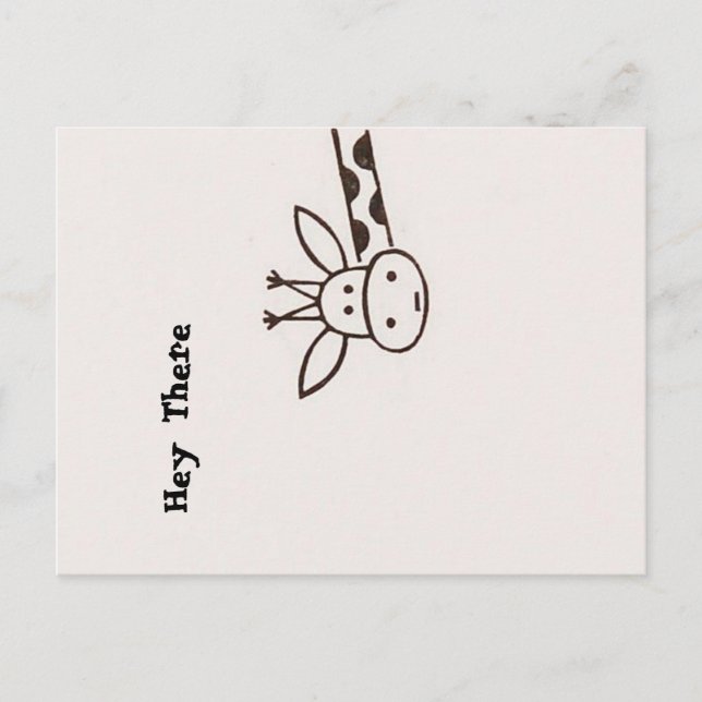 Hey da Giraffe Postkarte (Vorderseite)