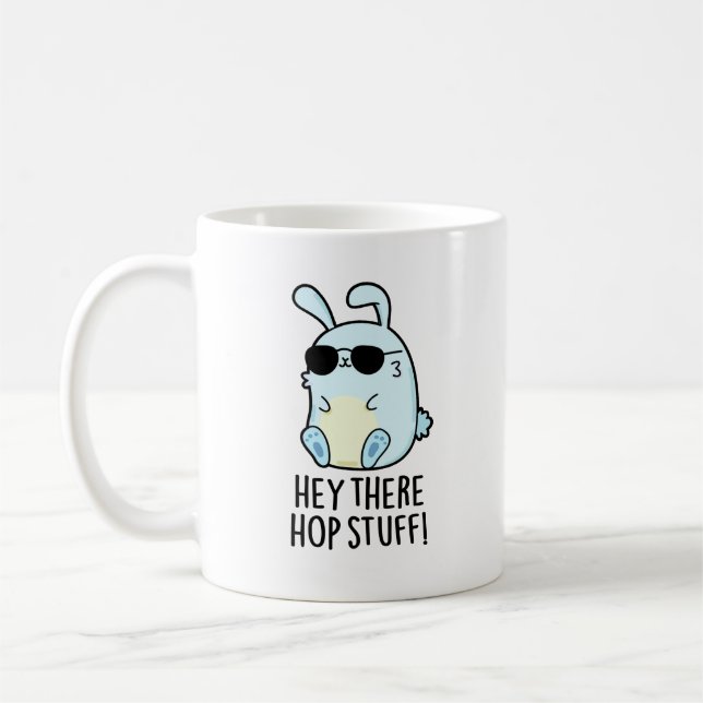 Hey da Hop Stuff Funny Hot Rabbit Pub Kaffeetasse (Links)